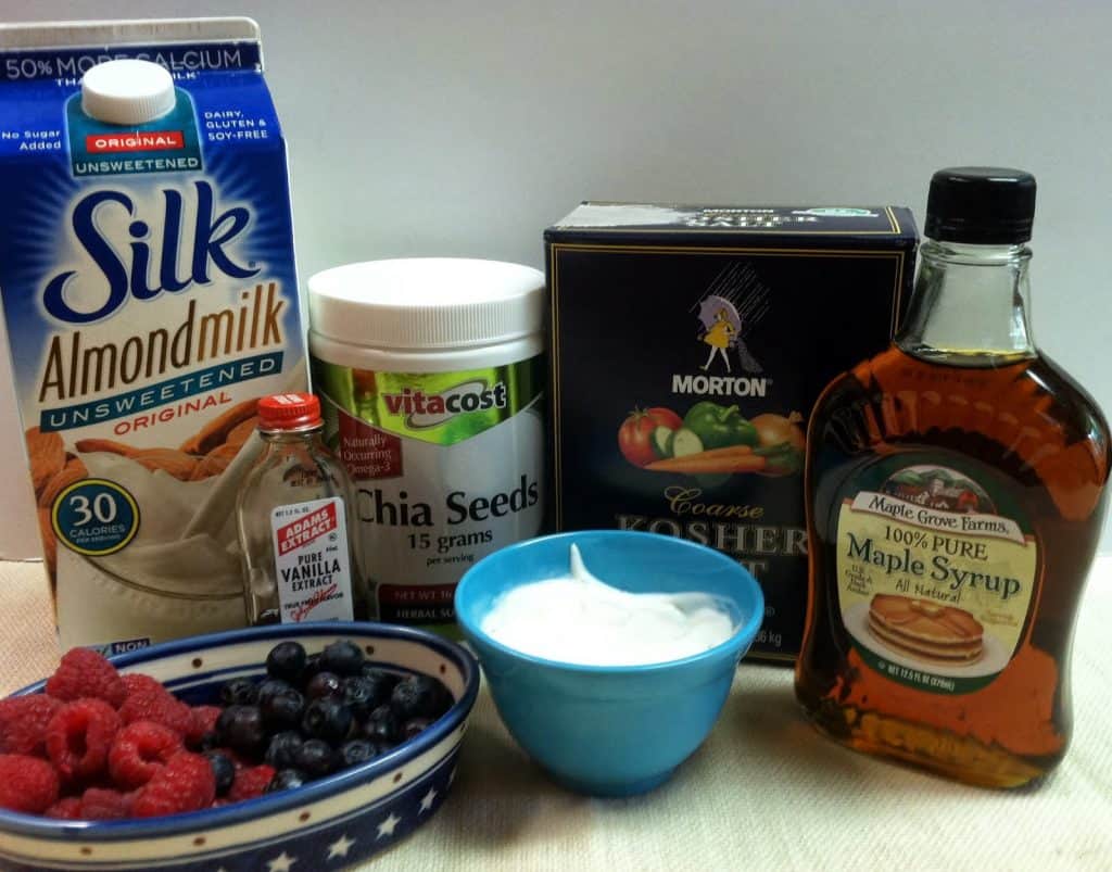 Chia Seed Pudding ingredients