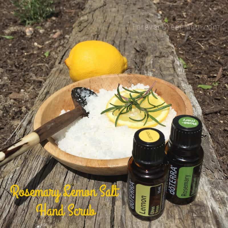 DIY Rosemary Lemon Salt Hand Scrub outside photo