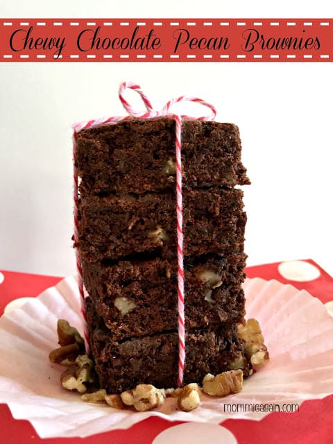 Chewy Chocolate Pecan Brownies {A Healthier Version}