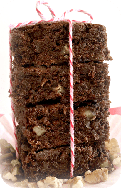 Chewy Chocolate Pecan Brownies {A Healthier Version}