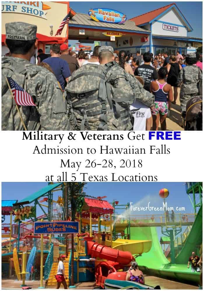 Military & Veterans FREE Admission Hawaiian Falls