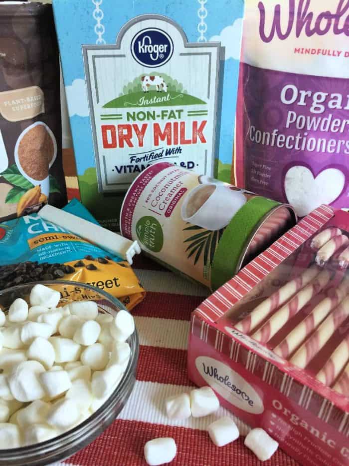 Healthier Hot Cocoa Mix in a Jar Ingredients