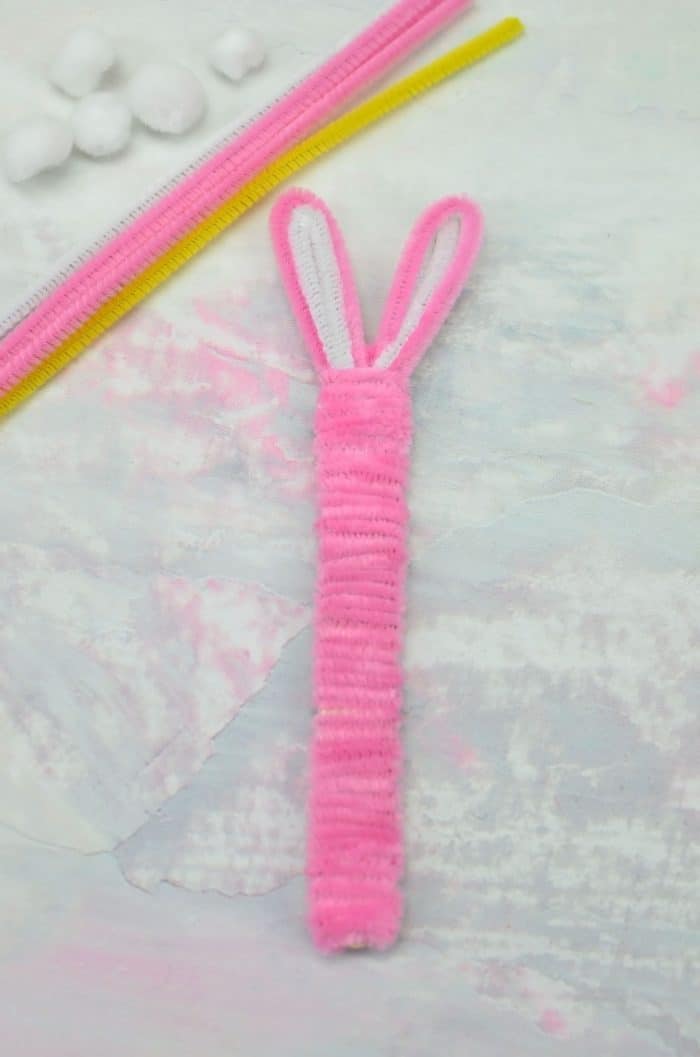 DIY Pipe Cleaner Popsicle Stick BUNNY