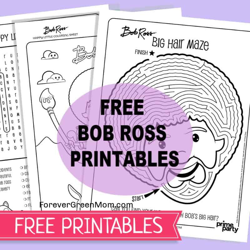 Bob Ross Free Activity Printables