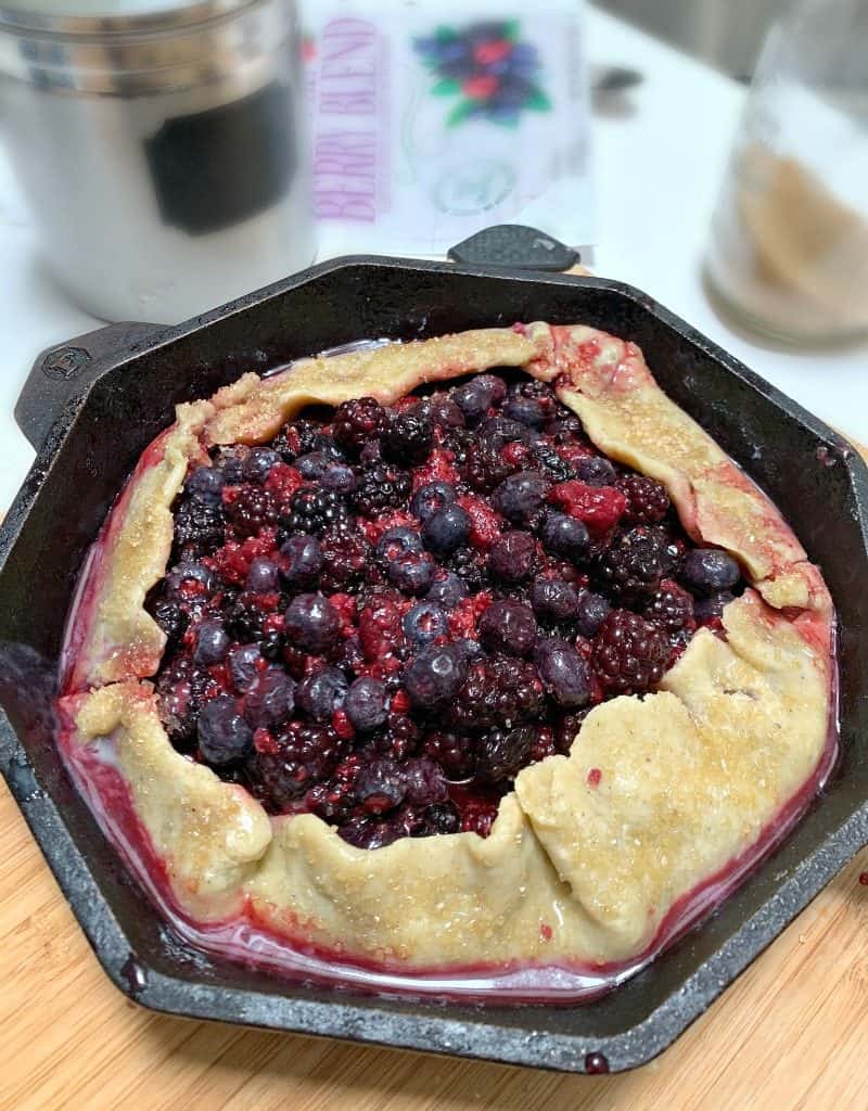 Cast Iron Berry Tart with Hemp Wheat Pastry ready to go into the oven